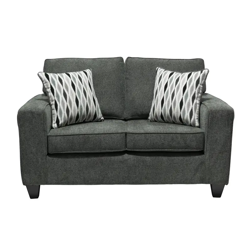 Minhas Delano Captive Dusk Loveseat – Compact Two-Seat Fabric Sofa 1