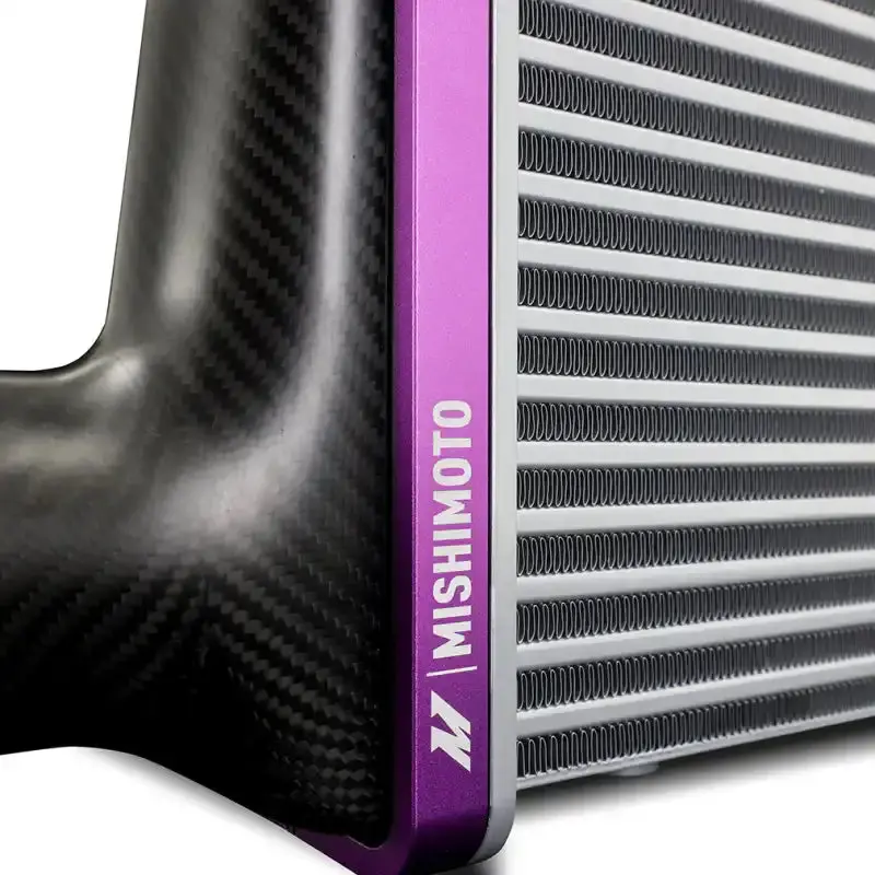 Mishimoto Universal Matte Carbon Fiber Intercooler – 450Mm Silver Core With S-Flow Design & V-Band End Tanks 1