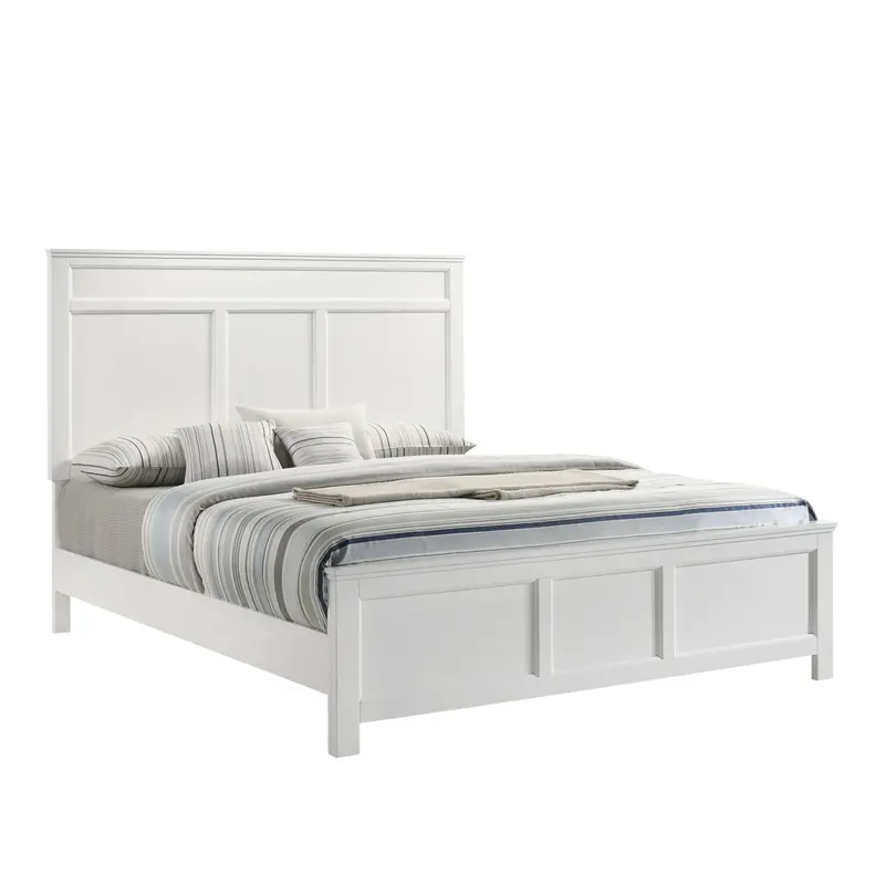 New Classic Andover White Queen Panel Bed – Model B677W 1