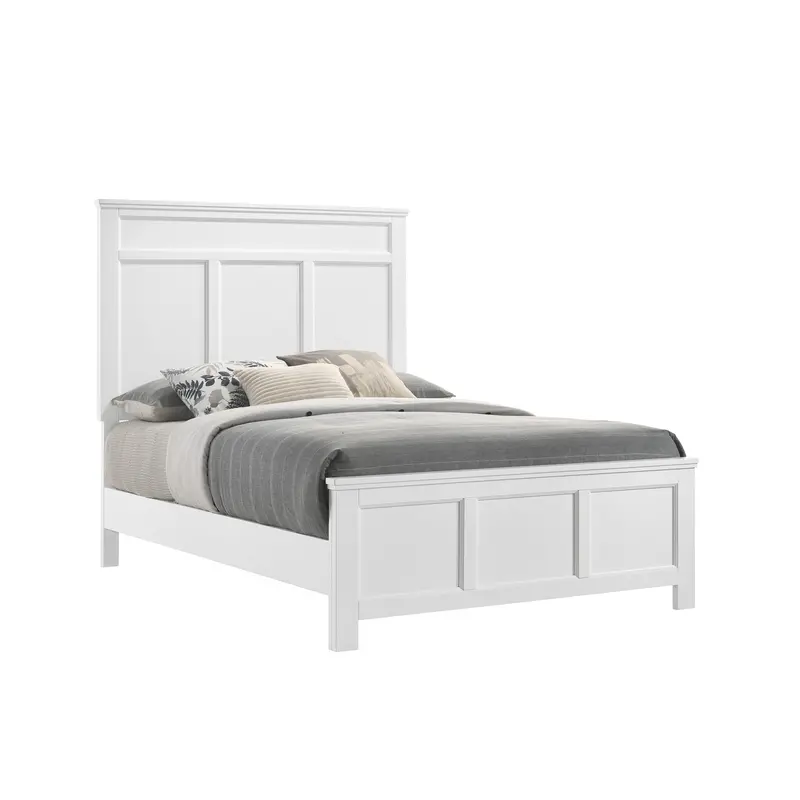 New Classic Furniture Andover Twin Panel Bed In White (B677W) 1