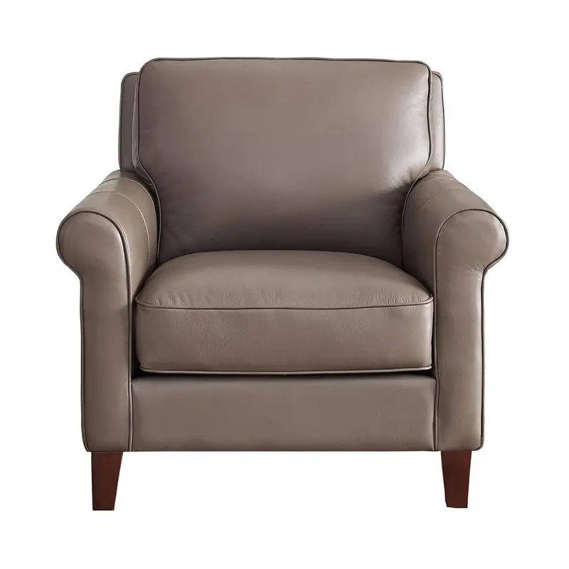 New London Leather Reclining Chair In Bedford Taupe – Model 6671-10-2518 1