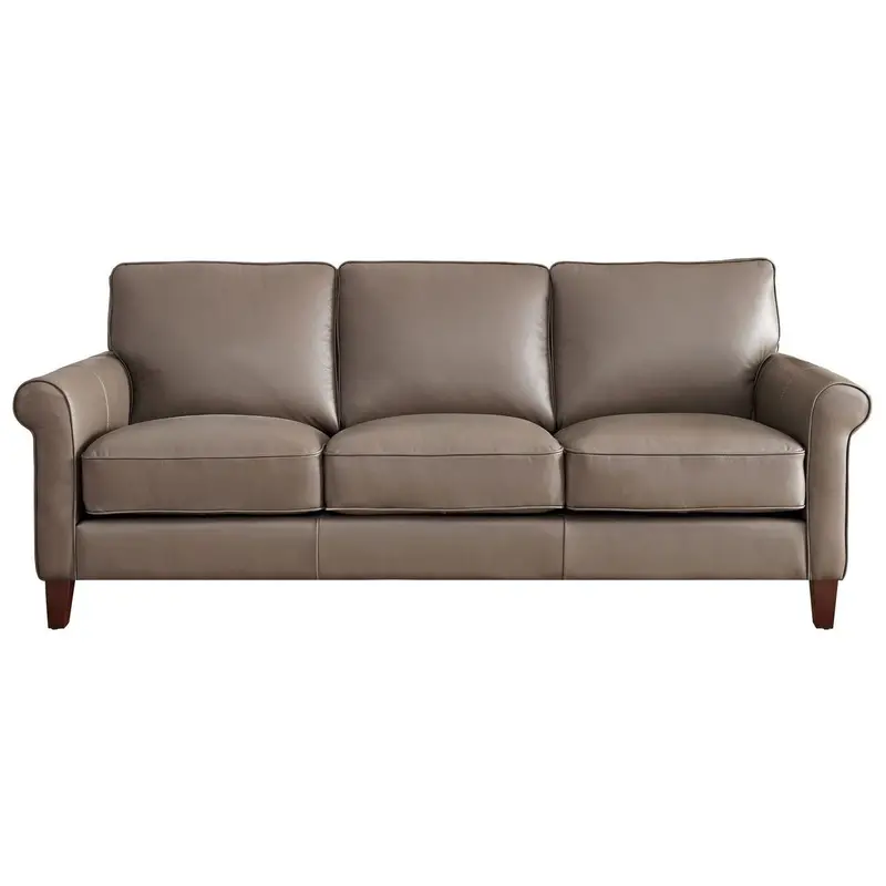 New London Leather Reclining Sofa In Bedford Taupe – Model 6671-30-2518 1