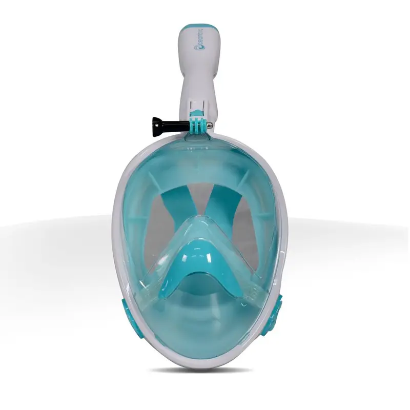 Oceantric Full-Face Snorkel Mask 2.0 – Aqua Green & White 1