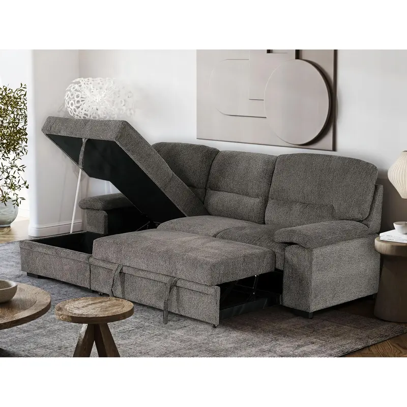 Primo International Danilo 2-Piece Sleeper Sectional – Knox Charcoal 1