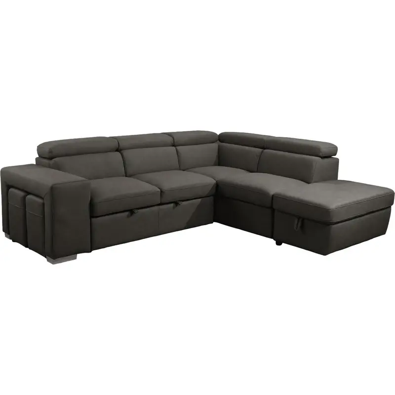 Primo International Pamina Noble Charcoal Two-Piece Sleeper Sectional 1