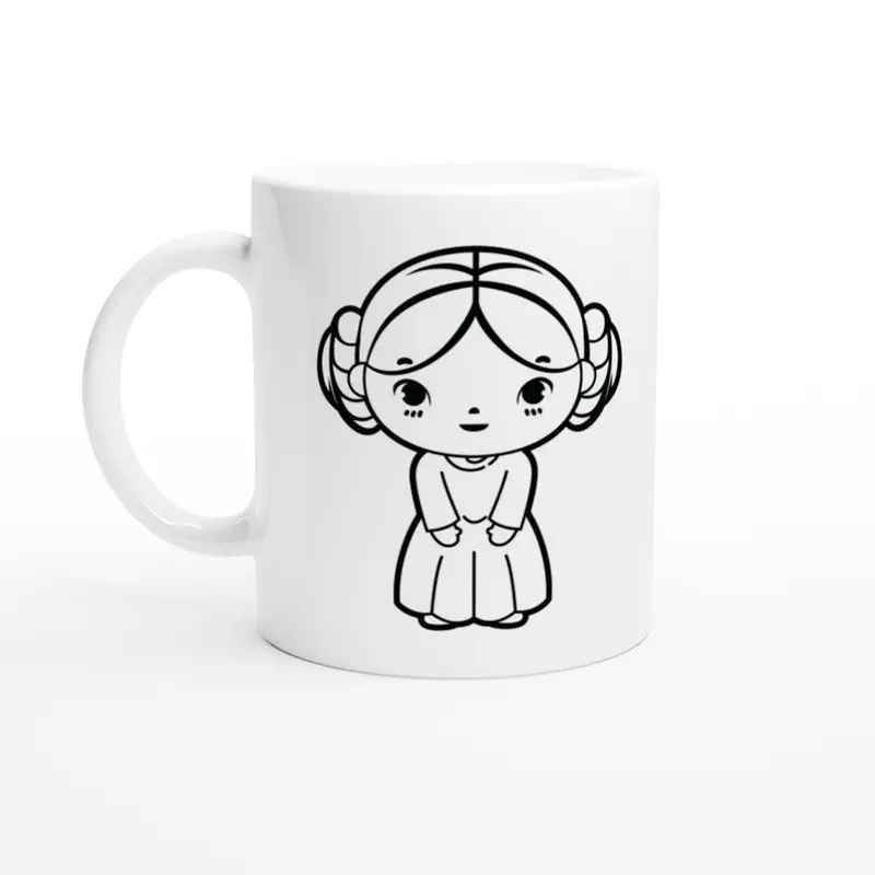 Princess Leia Kids’ Cartoon Art Ceramic Mug 1