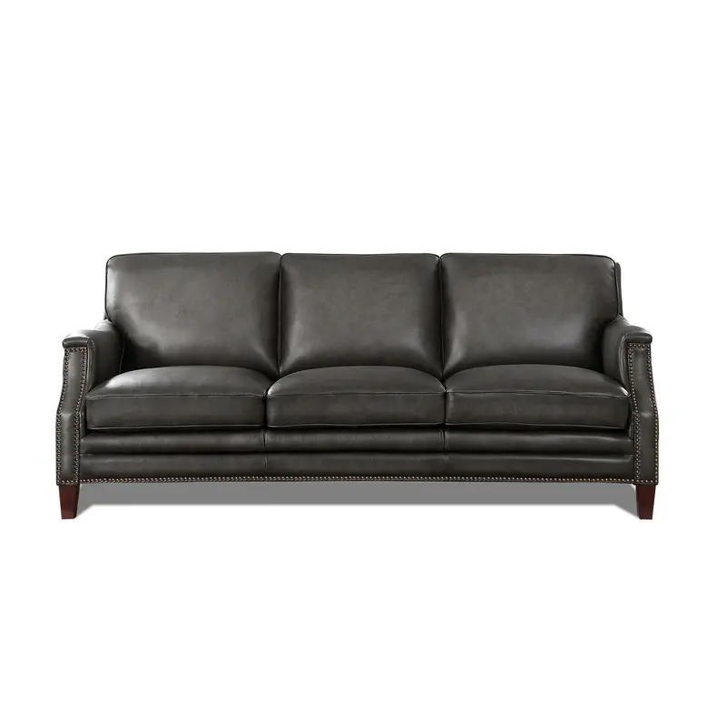 Romana Leather Sofa In Concord Ash – Model 6681 1
