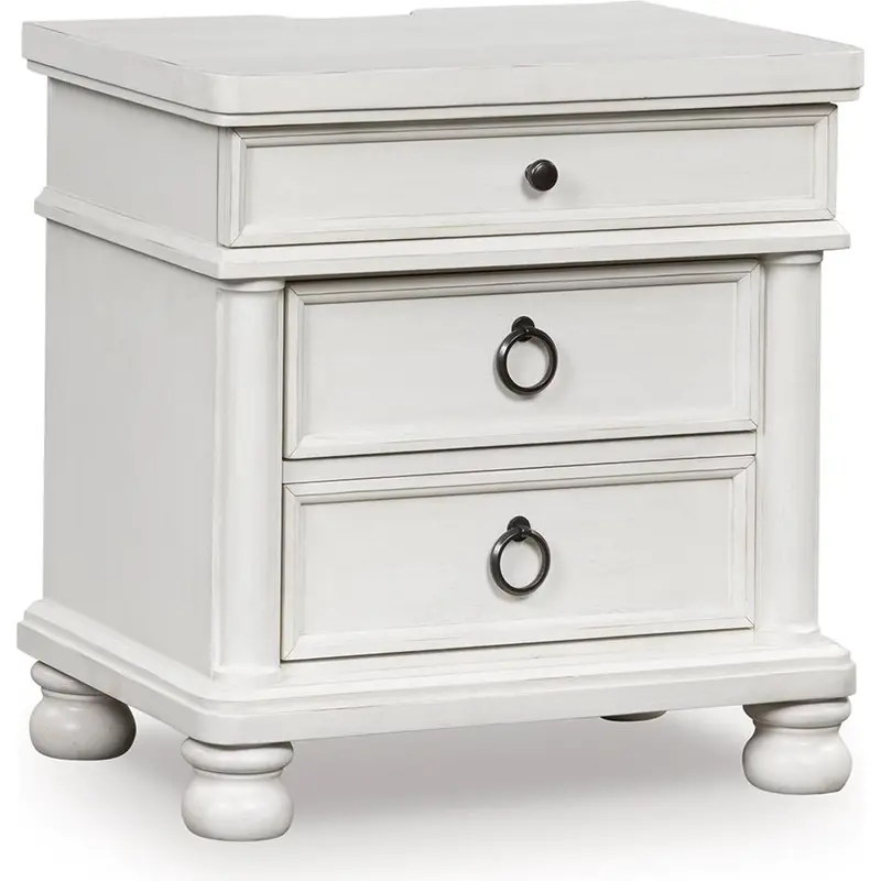 Rowlenstown Three-Drawer Nightstand – Compact Bedroom Side Storage 1