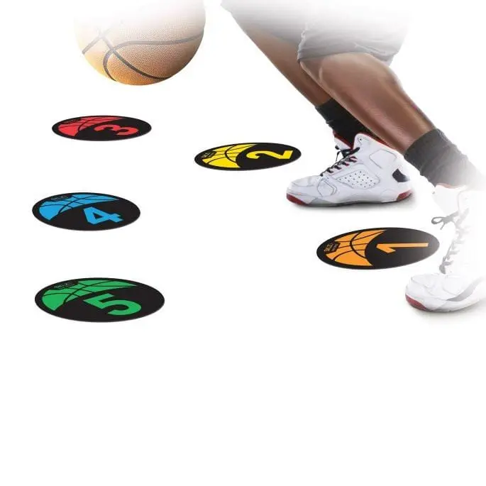 Sklz Shot Spotz Floor Markers – Reusable, Adhesive-Free Basketball Drill Guides 1