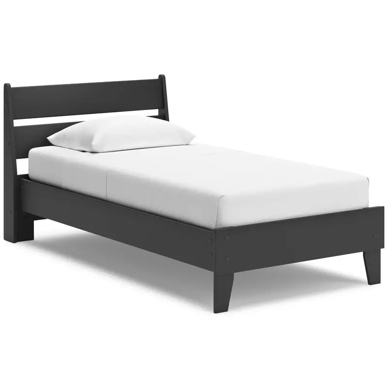 Socalle Twin Panel Platform Bed With Clean Modern Lines (Eb1865B1) 1