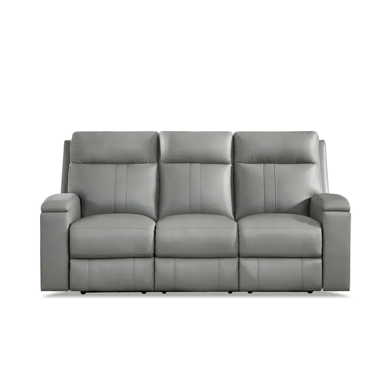 Sullivan Zero Gravity Power Reclining Sofa – Silver Gray Leather (7076W) 1