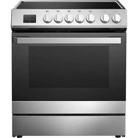 Vitara V30Mes12-T 30-Inch Electric Range – Black Tempered Glass Finish 1