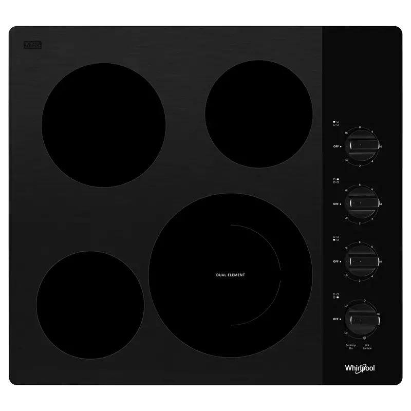 Whirlpool 24" Built-In Electric Cooktop With Flexheat™ Dual Element (Model Wce55Us4Hb) 1