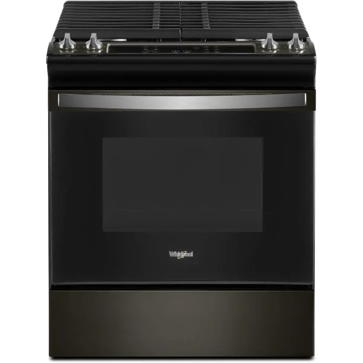 Whirlpool 30-In Freestanding Gas Range – Frozen Bake™ Technology, Black Stainless (Weg515S0Lv) 1