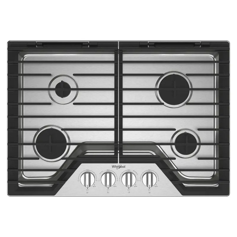 Whirlpool 30-Inch Built-In Gas Cooktop With Ez-2-Lift Grates (Wcgk5030Ps) 1