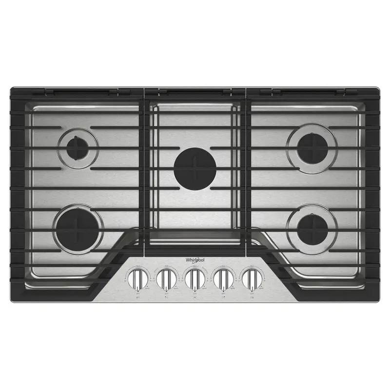 Whirlpool 36-Inch Built-In Gas Cooktop With Ez-2-Lift Grates (Wcgk5036Ps) 1