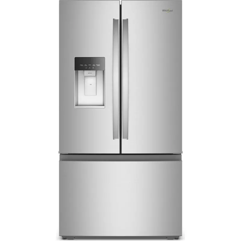 Whirlpool 36-Inch French-Door 3-Door Refrigerator, 22 Cu. Ft., With Ice & Water Dispenser – Stainless Steel (Wrfc7036Rz) 1