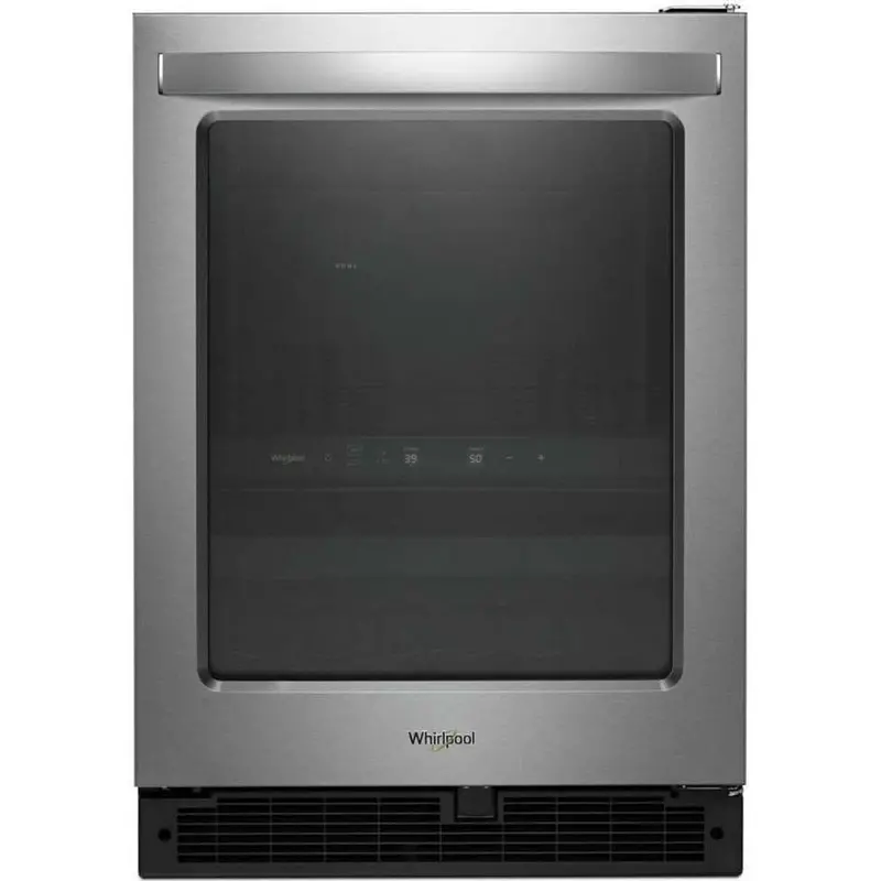 Whirlpool 5.2 Cu. Ft. Undercounter Beverage Center – Stainless Steel, Adjustable Shelving, Built-In Capable (Wub50X24Hz) 1