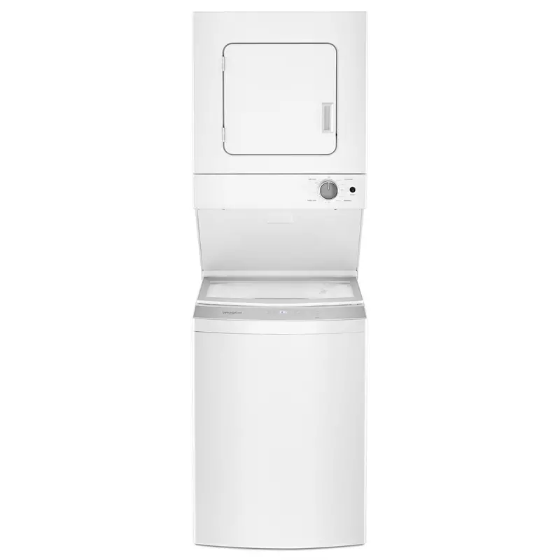 Whirlpool Electric Stacked Laundry Center – 27-Inch Washer & Dryer Combo With Easyview™ Glass Lid (Ywet4024Hw) 1