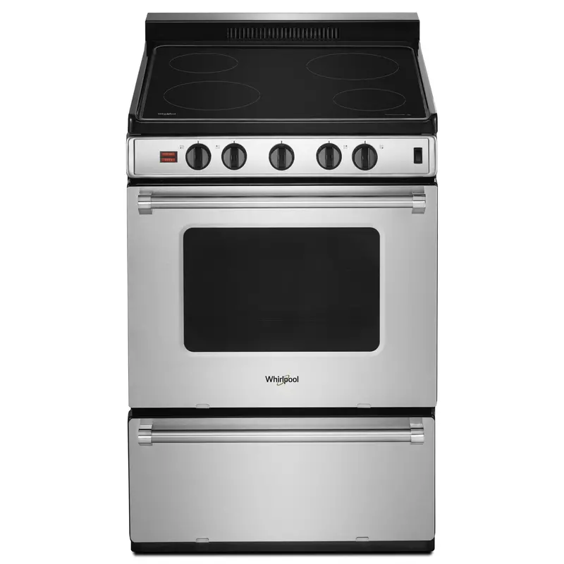 Whirlpool Freestanding Electric Range – 24", Upswept Spillguard™ Cooktop (Model Ywfe50M4Hs) 1