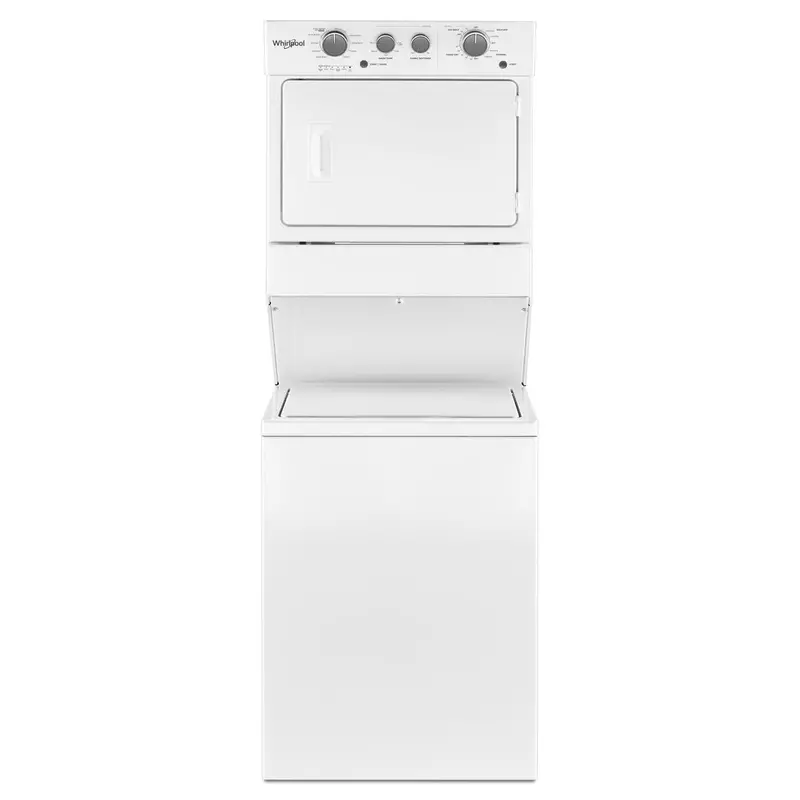 Whirlpool Gas-Powered Stacked Laundry Center – Compact Washer/Dryer Unit For Small Spaces (Wgt4027Hw) 1
