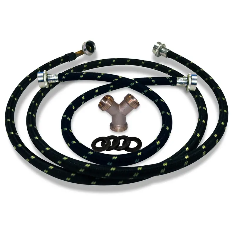 Whirlpool Premium Washer-To-Dryer Connection Hose Set – Reinforced Rubber (W10623830) 1