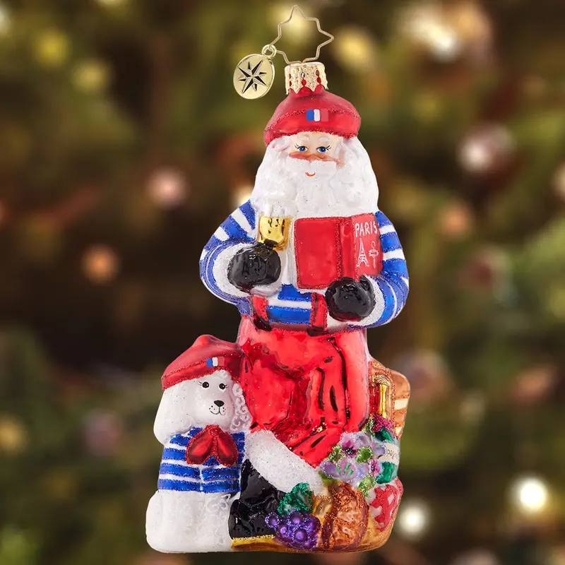 Witty 'Pardon My French' Santa Ornament With Gallic Flair 1