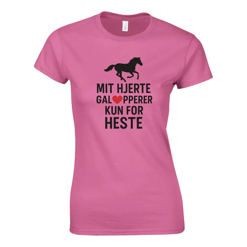 Women’S Horse-Themed Crewneck T-Shirt – 'My Heart Gallops Only For Horses' 5