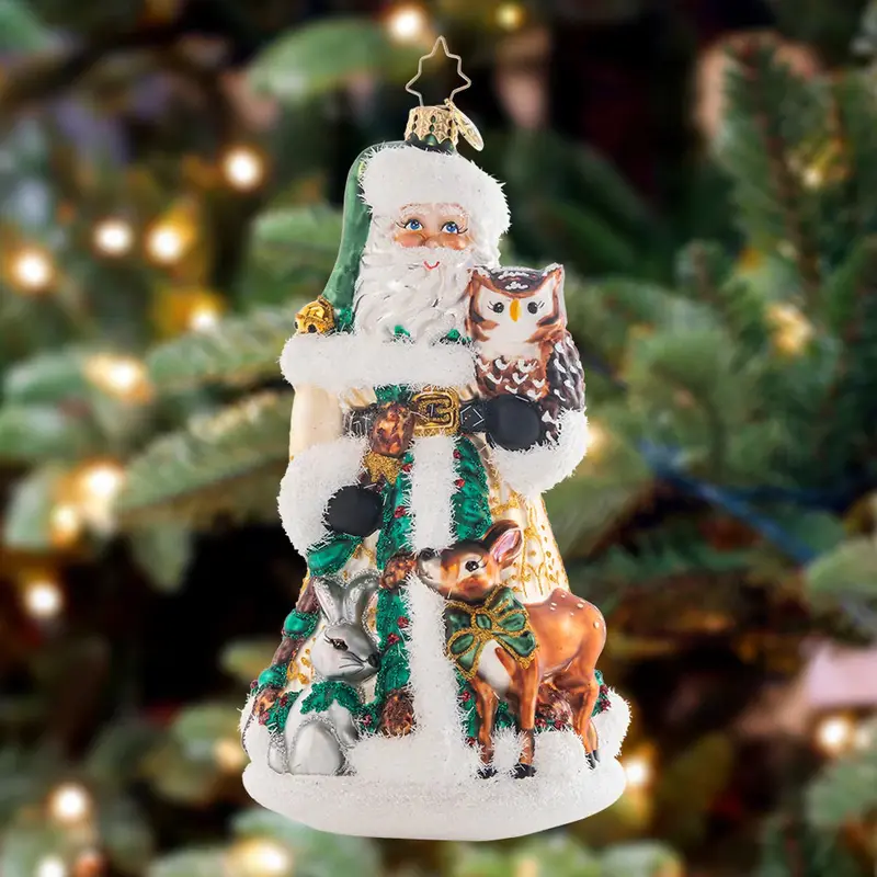 Woodland Friends Santa Ornament 1