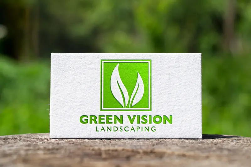 Yard Care Company Logo Featuring Landscaper And Nature-Inspired Graphics 1