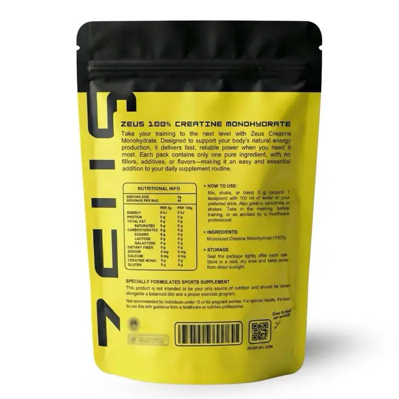 Zeus Fuel Creatine Monohydrate – Pure Muscle Support, 60 Servings 1