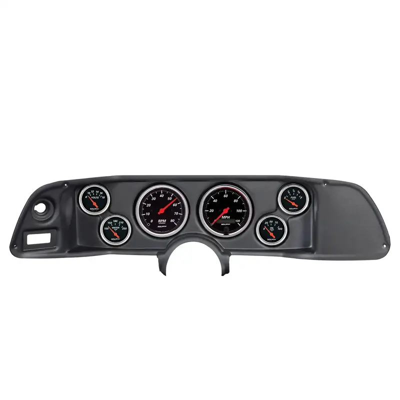 Autometer 7022-Db 6-Gauge Dash Kit – Classic Camaro (1970–1978) Black Designer Set 1