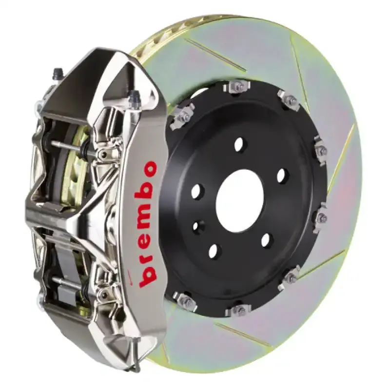 Brembo Gtr Front Brake Kit For 2003–2010 Dodge Viper Srt-10 – 6-Piston Calipers, 380X34Mm Two-Piece Slotted Rotors (Nickel Finish) 1