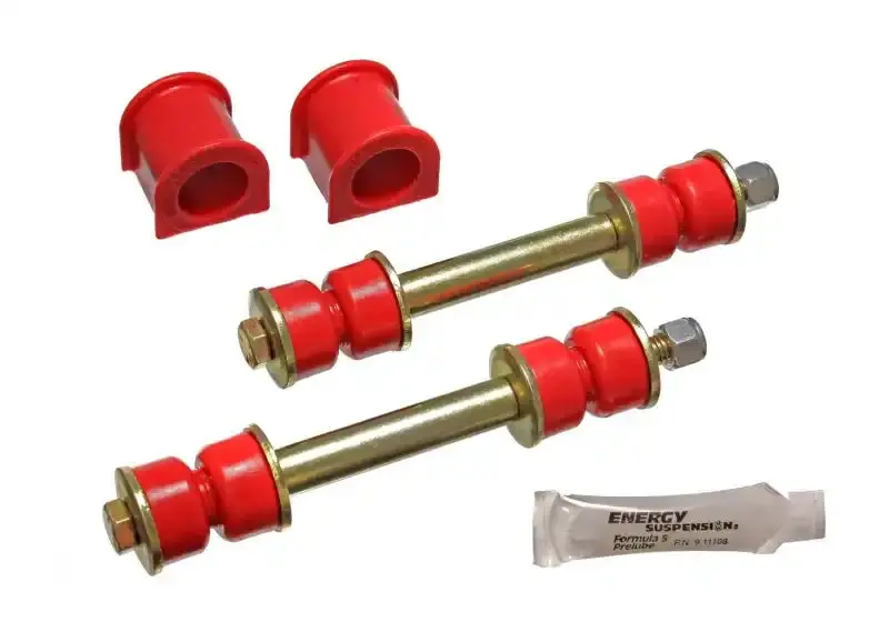 Energy Suspension 89-24001 Front Sway Bar Bushing Kit – Red Polyurethane, 24Mm 1