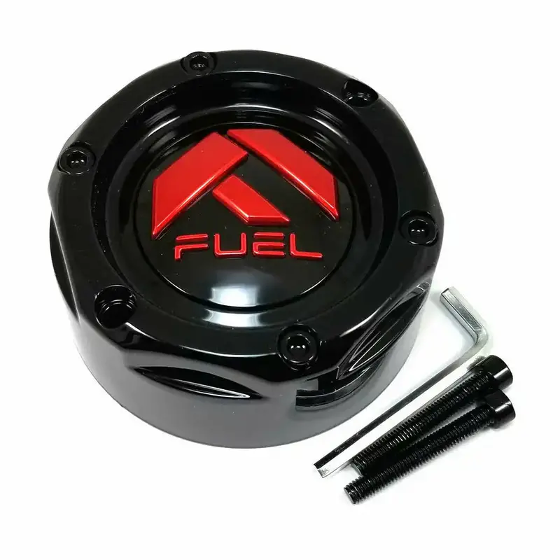Fuel Off-Road 1003-42Gbq Utv Bolt-On Wheel Cap – 1.3" Tall, Gunmetal/Red Accent 1