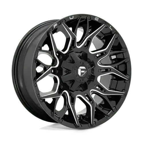 Fuel Off-Road D769 Alloy Wheel – 20X9 Inches, 8-Lug 6.5-Inch Bolt Pattern, Gloss Black With Machined Face 1
