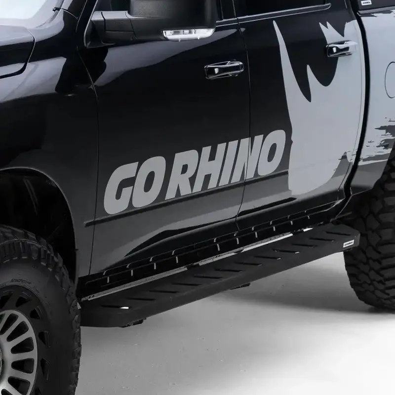 Go Rhino Rb10 Textured Running Boards With Mounting Hardware – Compatible With Crew Max Cab Trucks (Bedliner Finish) 1