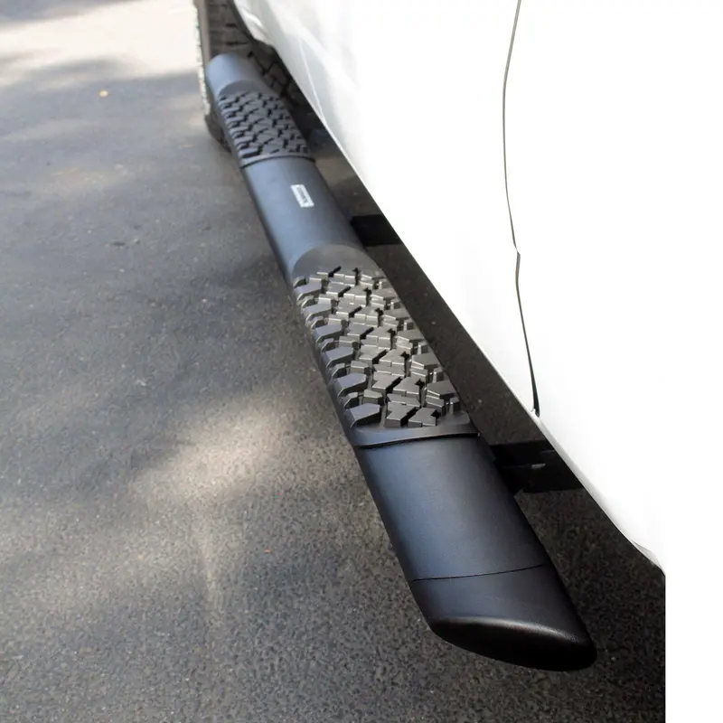 Go Rhino V3415880T Textured Black V-Series Aluminum Side Steps With Mounting Brackets 1