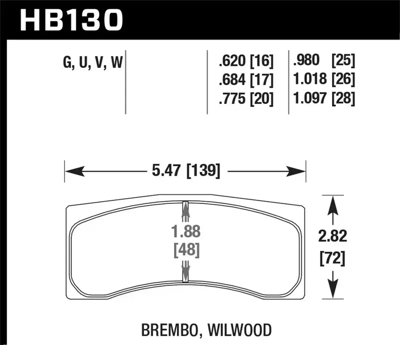 Hawk Dtc-80 Hb130Q.775 Premium Brake Pads – 0.775" Thickness, Designed For Brembo Calipers 1