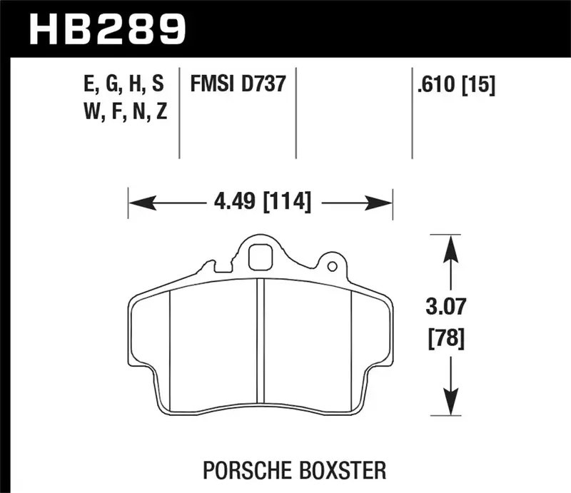 Hawk Performance Hb289E.610 Blue Ceramic Brake Pads – 0.610" Thickness 1