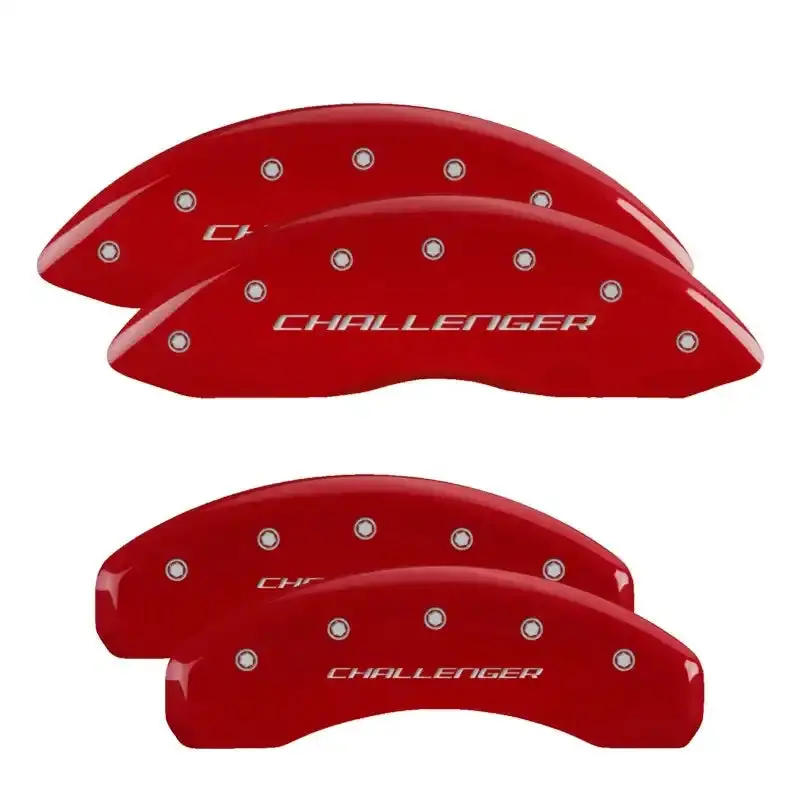 Mgp Engraved 4-Piston Caliper Covers – Front & Rear, Black Base With Silver Accent 1