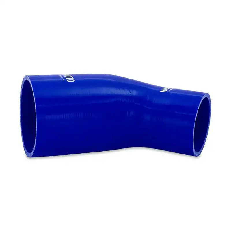Mishimoto 45-Degree Silicone Reducer Coupler: 3-Inch To 3.5-Inch (Blue) 1