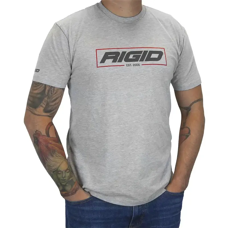 Rigid Industries 1067 ‘Established 2006’ Heather Grey T-Shirt – Large 1