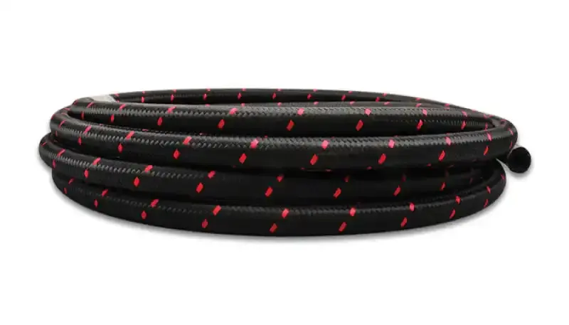Vibrant -10 An Two-Tone Black-And-Red Nylon Braided Flex Hose – 5-Foot Roll 1
